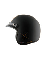 AXOR Retro Jet Open Face Helmet, a stylish and classic open-face helmet offering great comfort and protection, designed with a retro look for urban riders, featuring a lightweight build and excellent ventilation.
