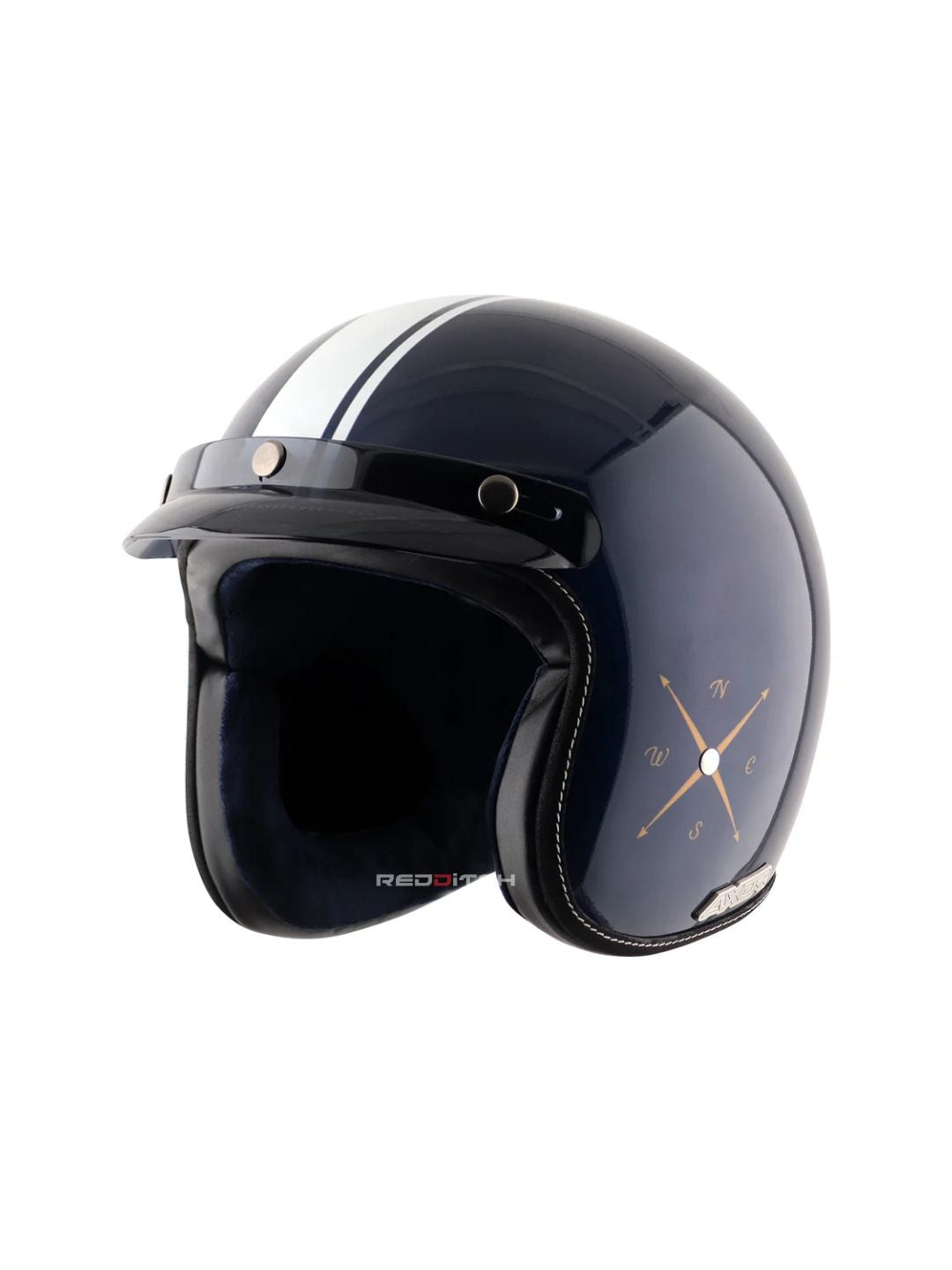 AXOR Retro Jet Open Face Helmet, a stylish and classic open-face helmet offering great comfort and protection, designed with a retro look for urban riders, featuring a lightweight build and excellent ventilation.