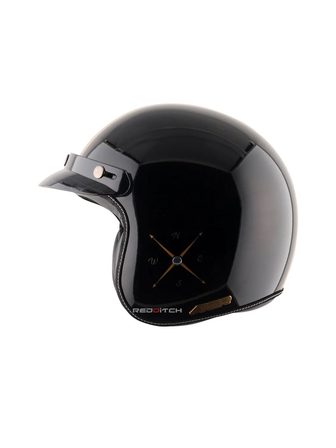 AXOR Retro Jet Open Face Helmet, a stylish and classic open-face helmet offering great comfort and protection, designed with a retro look for urban riders, featuring a lightweight build and excellent ventilation.
