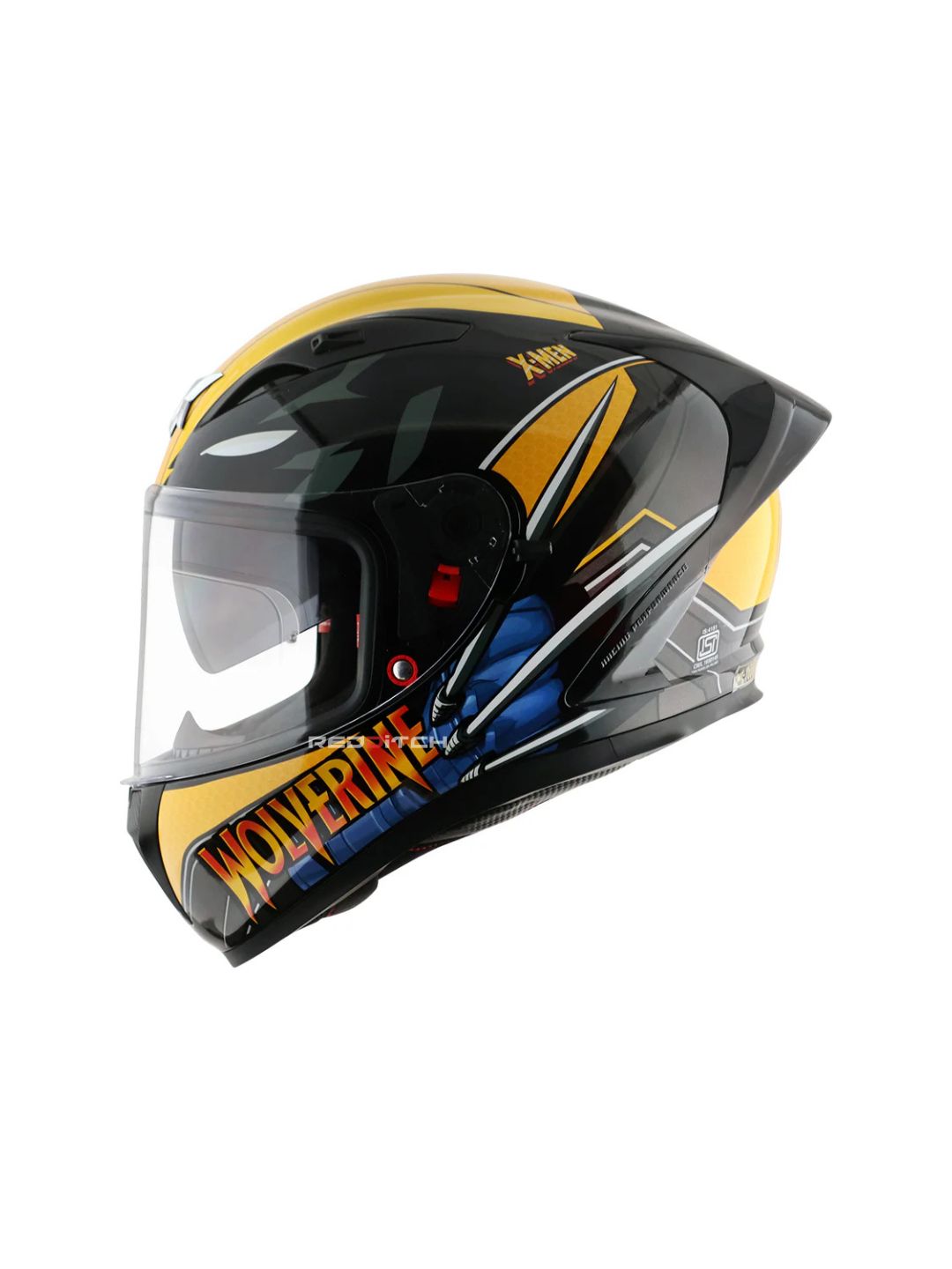 Axor Street Marvel Wolverine Edition, a motorcycle helmet featuring iconic Wolverine-themed graphics, advanced safety features, and superior comfort, perfect for riders who want to combine protection with a bold, heroic style.