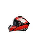 DRIFTER D6 REBELLION BLACK N2 RED – Premium motorcycle helmet with a sleek black and red design. Offers superior protection, comfort, and a stylish look for every rider. Available at the **best helmet shop in India**.