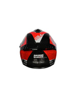 DRIFTER D6 REBELLION BLACK N2 RED – Premium motorcycle helmet with a sleek black and red design. Offers superior protection, comfort, and a stylish look for every rider. Available at the **best helmet shop in India**.