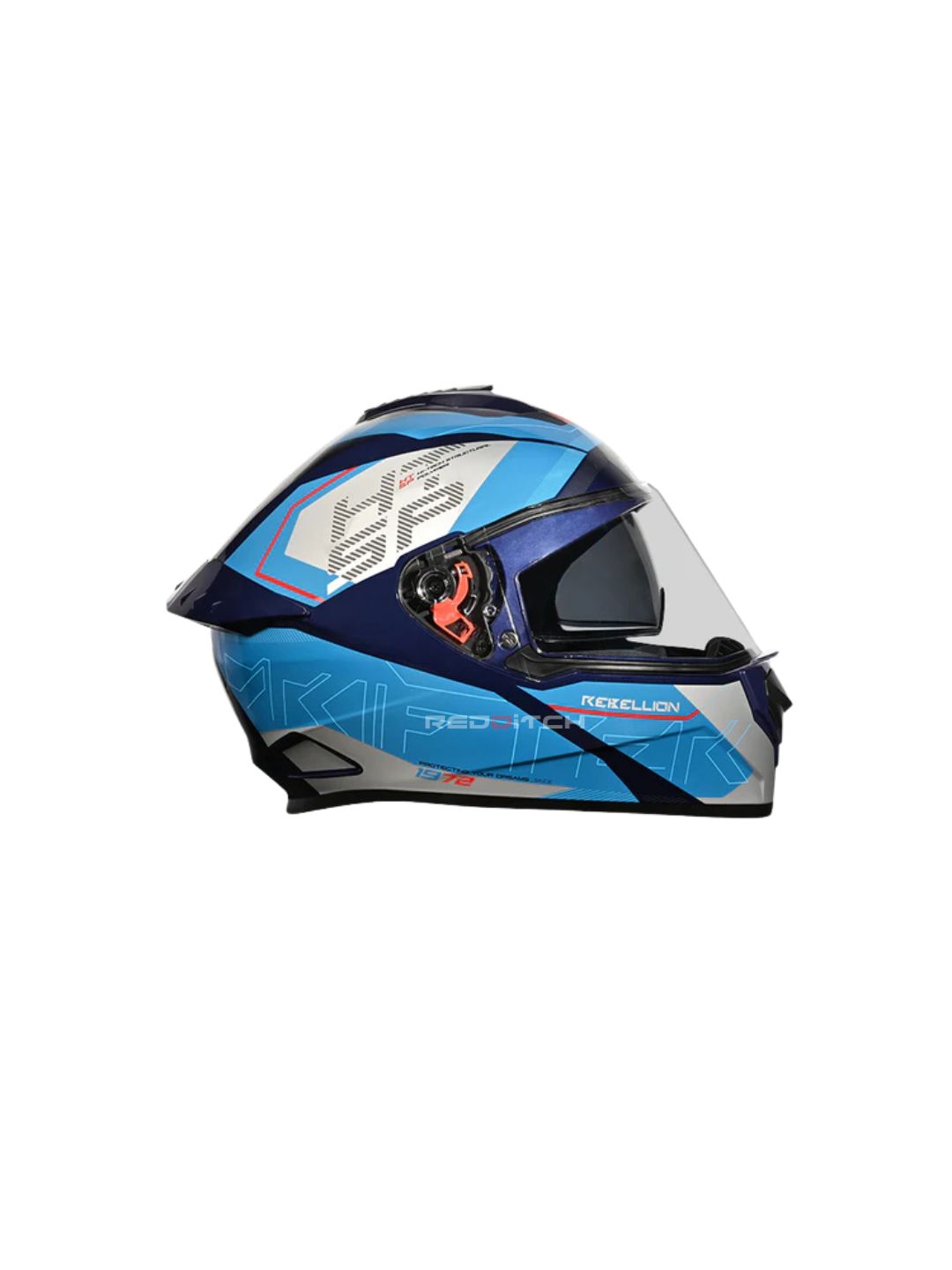 DRIFTER D6 REBELLION MATT BLUE N1 BLUE – High-quality motorcycle helmet featuring a stylish matte blue design. Ensures superior protection, comfort, and a secure fit for every ride. Available at the **best helmet shop in India**.