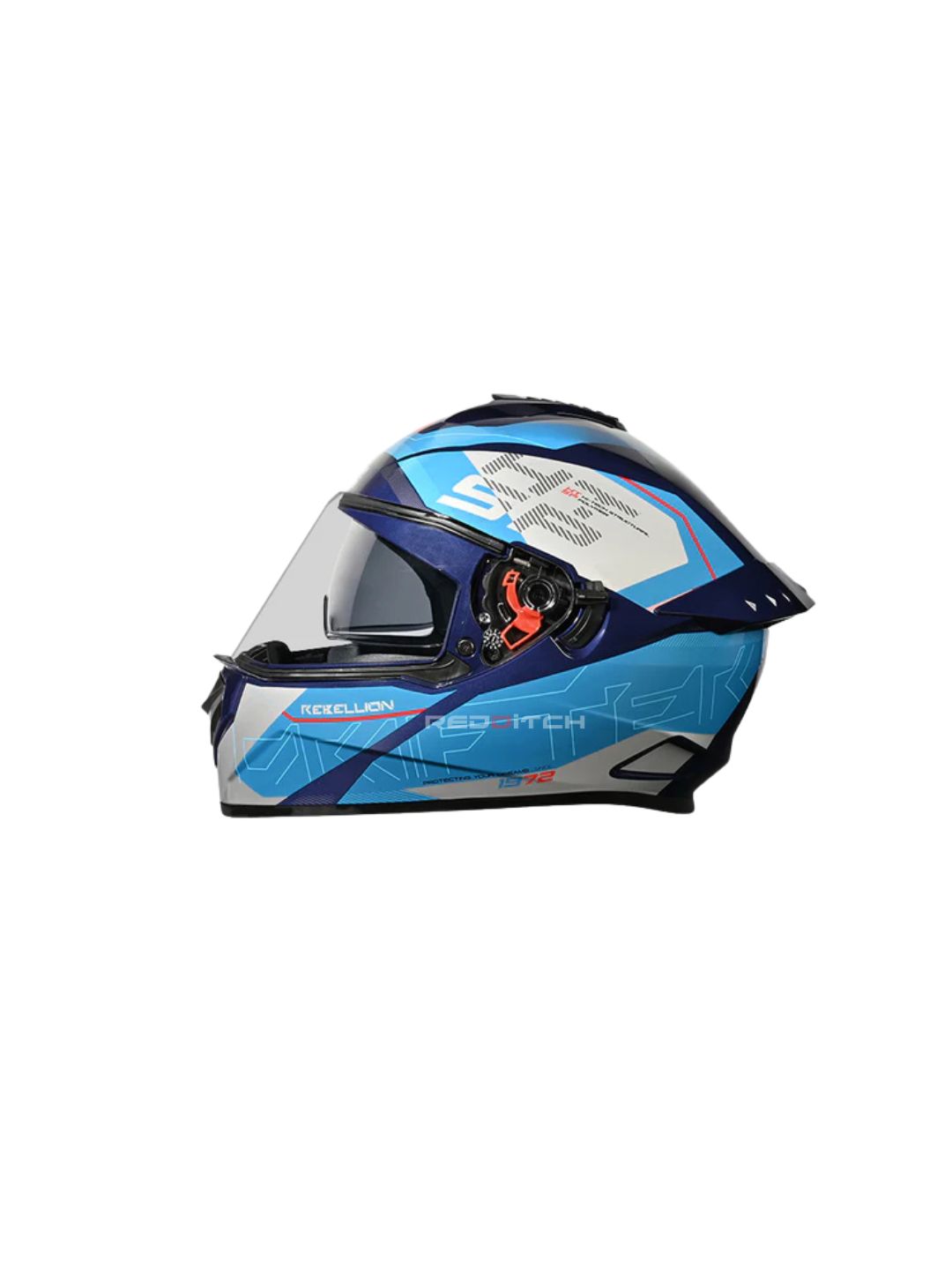 DRIFTER D6 REBELLION MATT BLUE N1 BLUE – High-quality motorcycle helmet featuring a stylish matte blue design. Ensures superior protection, comfort, and a secure fit for every ride. Available at the **best helmet shop in India**.