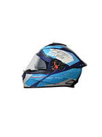 DRIFTER D6 REBELLION MATT BLUE N1 BLUE – High-quality motorcycle helmet featuring a stylish matte blue design. Ensures superior protection, comfort, and a secure fit for every ride. Available at the **best helmet shop in India**.