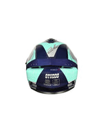 DRIFTER D6 REBELLION BLUE TURQUOISE N1 BLUE – Premium motorcycle helmet with a striking blue and turquoise design. Provides superior protection, comfort, and a secure fit for every ride. Available at the **best helmet shop in India**.