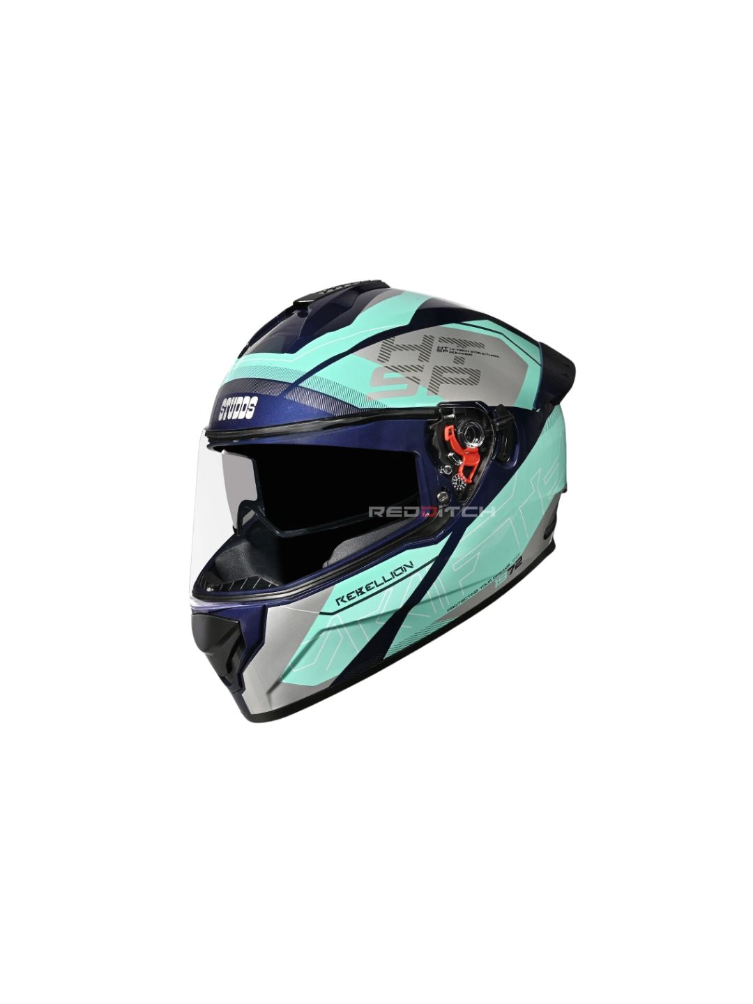 DRIFTER D6 REBELLION BLUE TURQUOISE N1 BLUE – Premium motorcycle helmet with a striking blue and turquoise design. Provides superior protection, comfort, and a secure fit for every ride. Available at the **best helmet shop in India**.