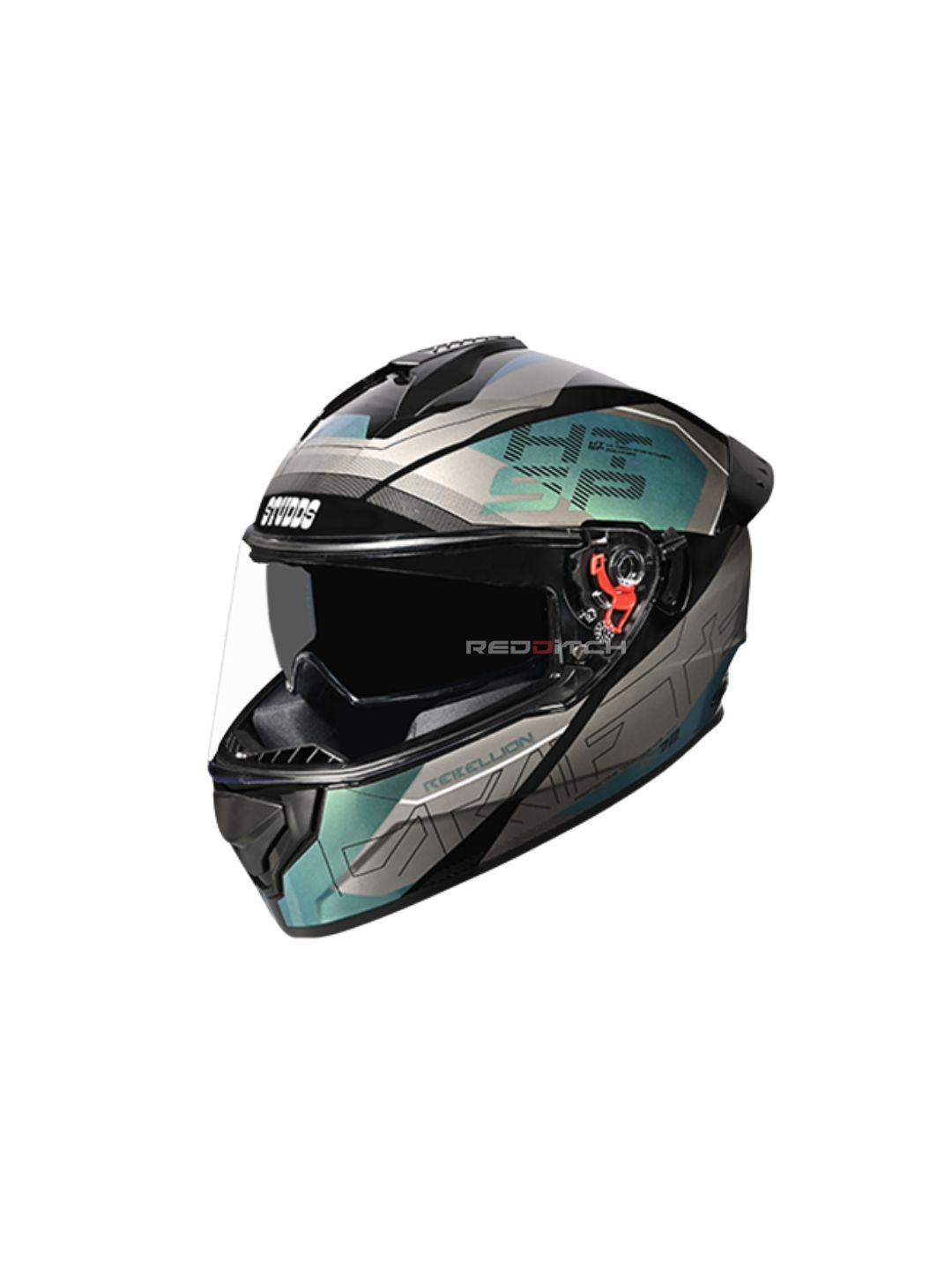 DRIFTER D6 REBELLION BLACK CHAMELEON N1 BLUE – High-quality motorcycle helmet with a unique black chameleon and blue design. Offers superior protection, comfort, and a secure fit for every ride. Available at the **best helmet shop in India**.