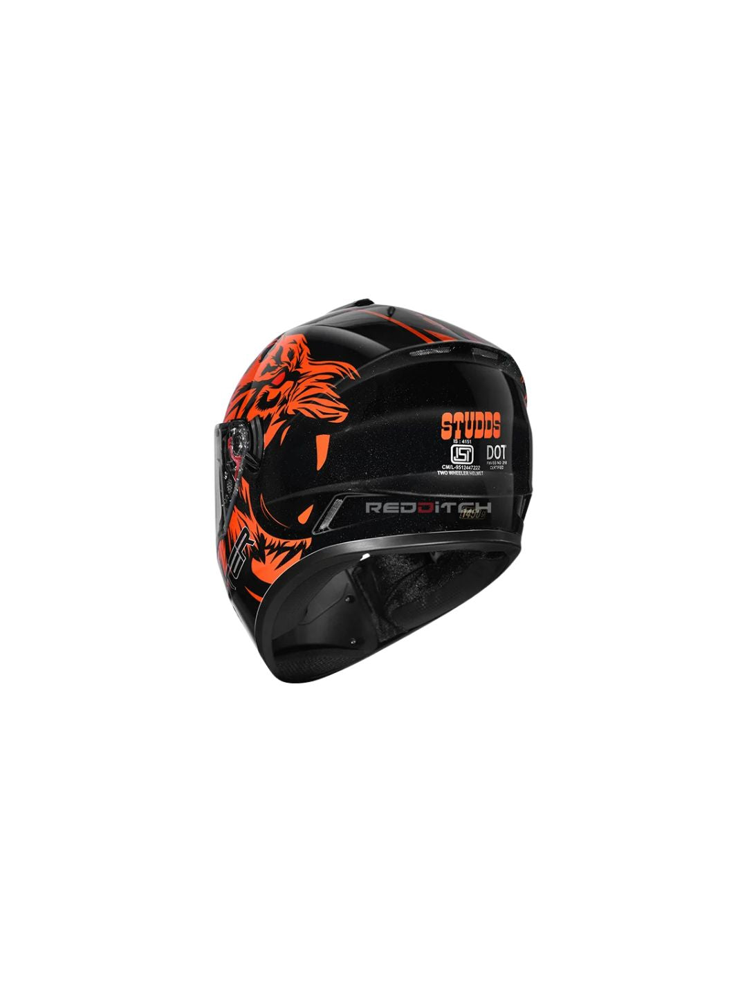 STUDDS DRIFTER D2 ORANGE N9 BLACK – Premium full-face motorcycle helmet with a bold orange and black design. Ensures superior protection, comfort, and a secure fit for every ride. Available at the **best helmet shop in India**.