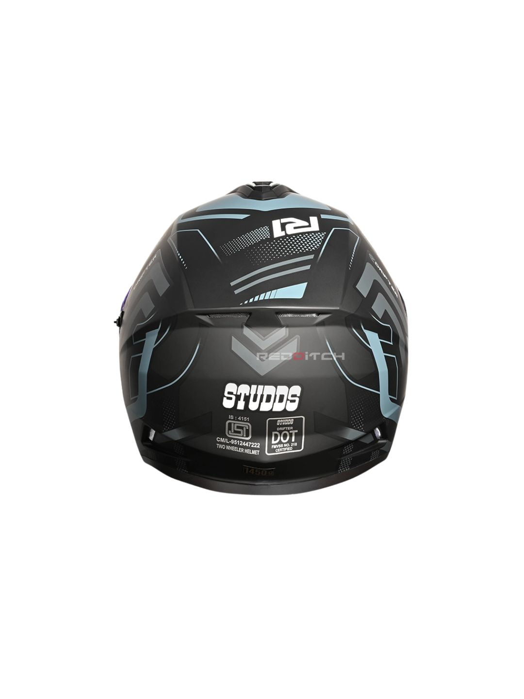 STUDDS DRIFTER D4 R1 BLACK N4 GREY – High-quality full-face motorcycle helmet with a sleek black and grey design. Provides superior protection, comfort, and a secure fit for every ride. Available at the **best helmet shop in India**.