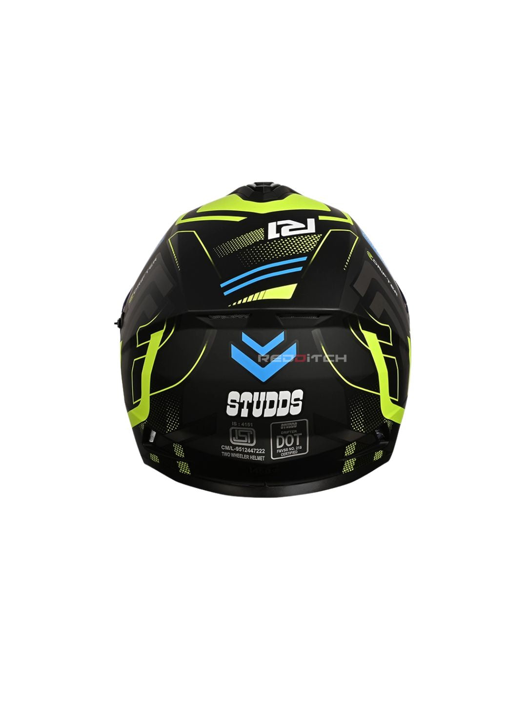 STUDDS DRIFTER D4 R1 BLACK YELLOW N4 GREY – High-quality full-face motorcycle helmet featuring a sleek black, yellow, and grey design. Provides superior protection, comfort, and a secure fit for every ride. Available at the **best helmet shop in India**.