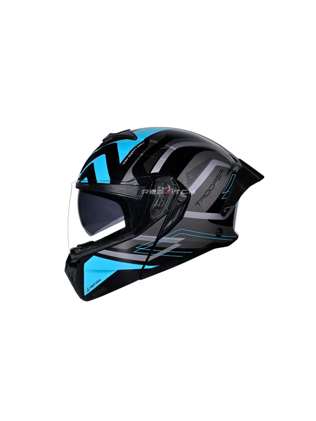 STUDDS TROOPER D3 BLACK N1 BLUE – Premium modular motorcycle helmet featuring a stylish black and blue design. Offers superior protection, comfort, and a secure fit for every ride. Available at the **best helmet shop in India**.
