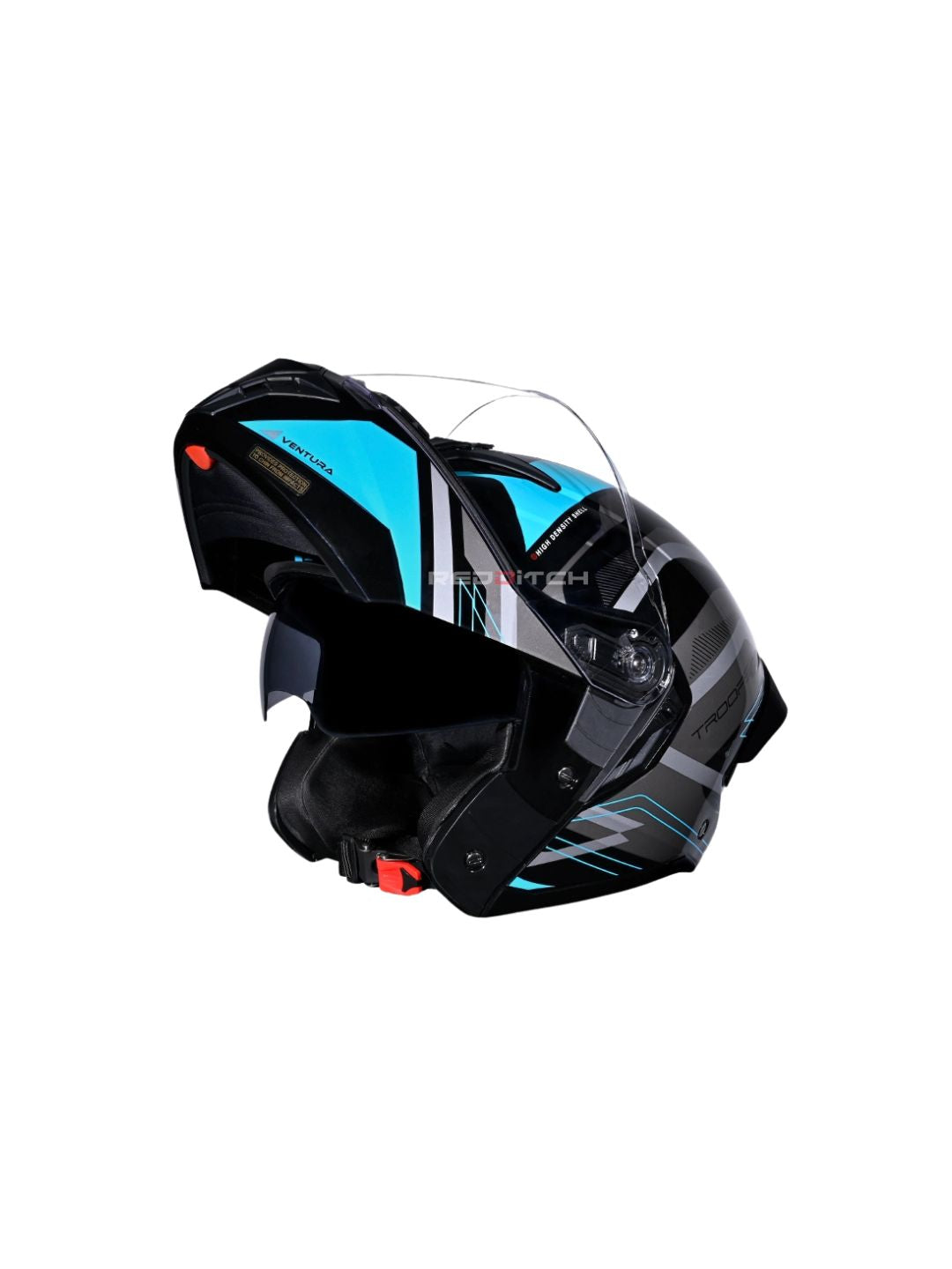 STUDDS TROOPER D3 BLACK N1 BLUE – Premium modular motorcycle helmet featuring a stylish black and blue design. Offers superior protection, comfort, and a secure fit for every ride. Available at the **best helmet shop in India**.