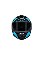 STUDDS TROOPER D3 BLACK N1 BLUE – Premium modular motorcycle helmet featuring a stylish black and blue design. Offers superior protection, comfort, and a secure fit for every ride. Available at the **best helmet shop in India**.