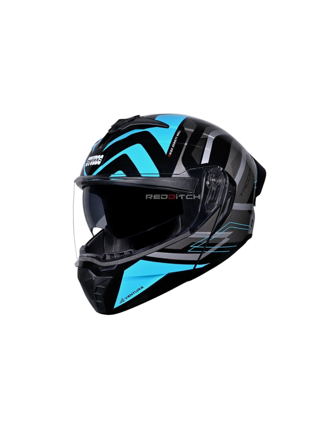 STUDDS TROOPER D3 BLACK N1 BLUE – Premium modular motorcycle helmet featuring a stylish black and blue design. Offers superior protection, comfort, and a secure fit for every ride. Available at the **best helmet shop in India**.
