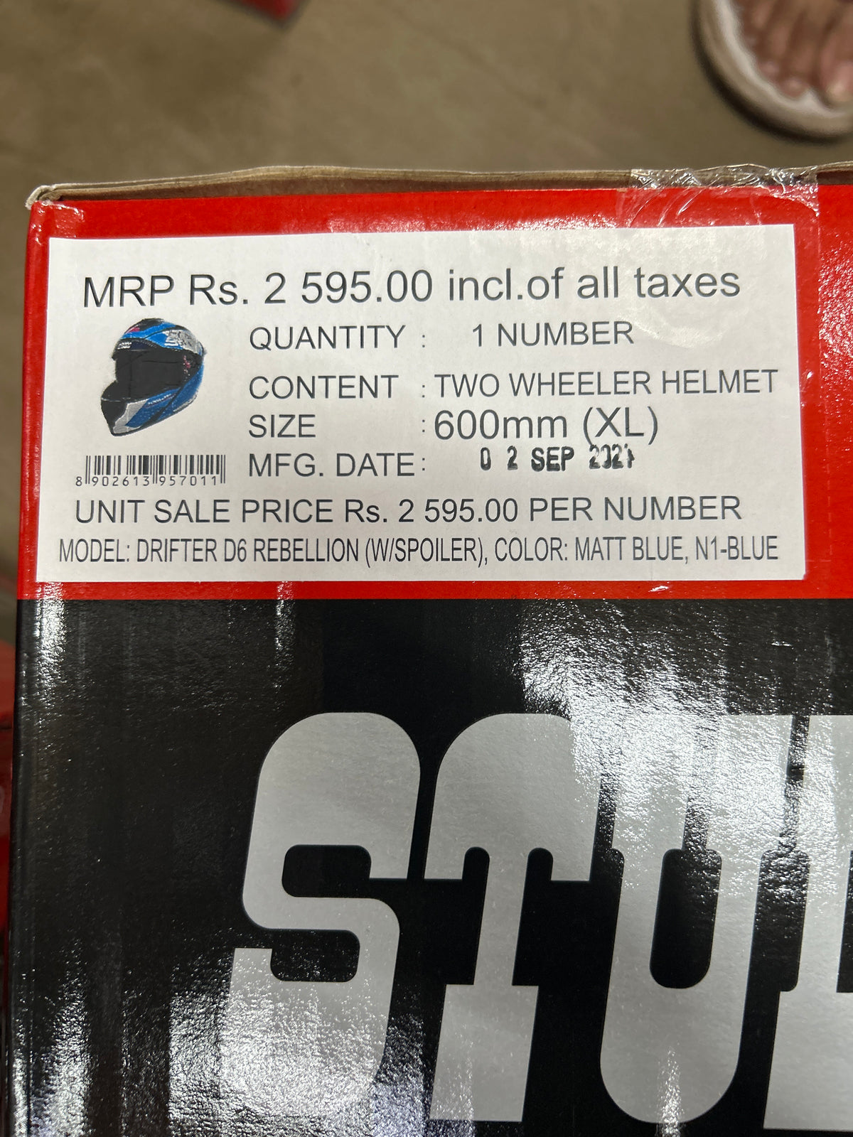 DRIFTER D6 REBELLION MATT BLUE N1 BLUE – High-quality motorcycle helmet featuring a stylish matte blue design. Ensures superior protection, comfort, and a secure fit for every ride. Available at the **best helmet shop in India**.