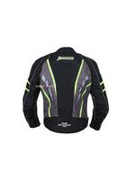 BBG (Black/Grey/Green) Jacket: A stylish and durable riding jacket featuring a striking black, grey, and green color scheme. Built with high-quality materials, it offers excellent protection, ventilation, and comfort for motorcycle enthusiasts. Perfect for daily commutes or long rides.