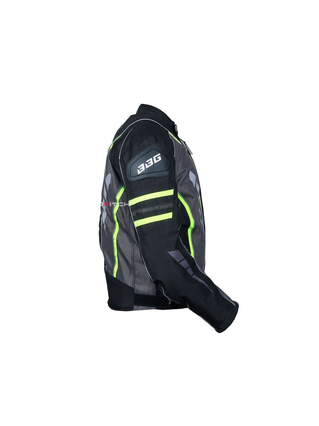 BBG (Black/Grey/Green) Jacket: A stylish and durable riding jacket featuring a striking black, grey, and green color scheme. Built with high-quality materials, it offers excellent protection, ventilation, and comfort for motorcycle enthusiasts. Perfect for daily commutes or long rides.