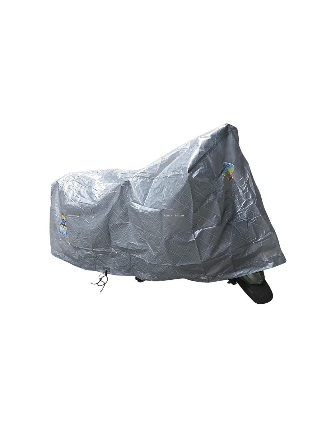 Supreme Body Cover in grey color, offering excellent protection for your motorcycle against dust, rain, and UV rays, while ensuring durability and maintaining the bike's appearance.