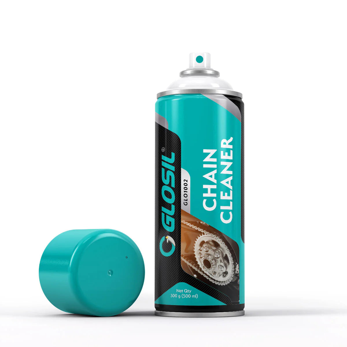 Chain Cleaner Spray (140ml) - GLOSIL, a powerful cleaning solution designed to effectively remove dirt, grease, and grime from your motorcycle's chain, ensuring smooth operation and extended lifespan.