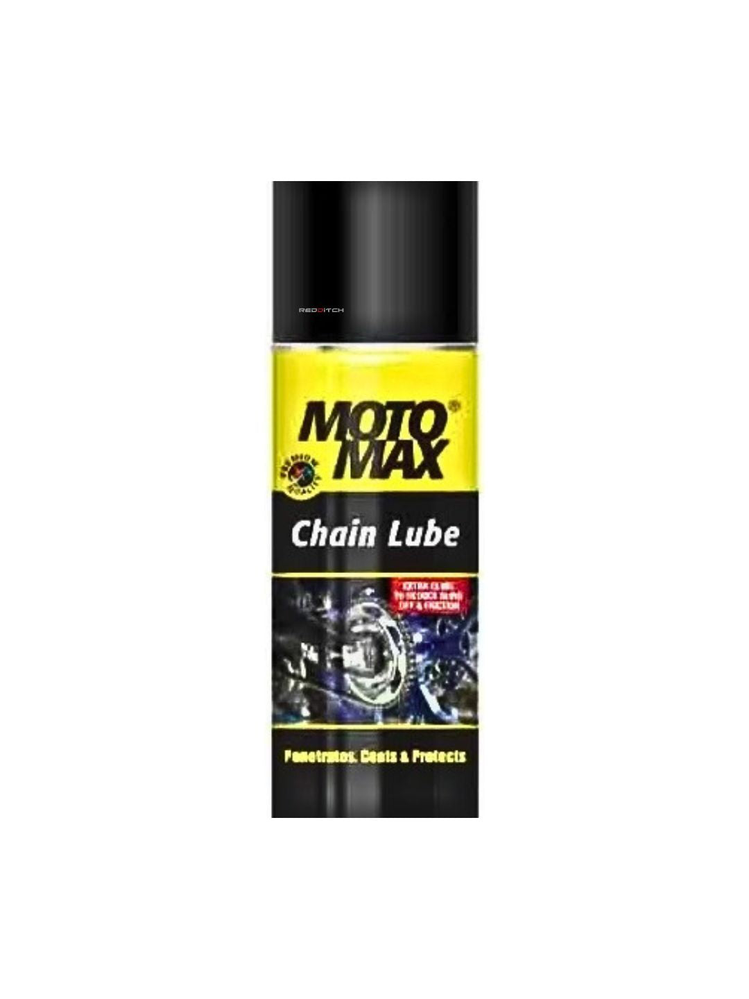 Motomax Chain Lube (100ml), designed to provide superior lubrication and protection for your motorcycle's chain, reducing friction, wear, and extending the life of your chain while ensuring smooth performance.