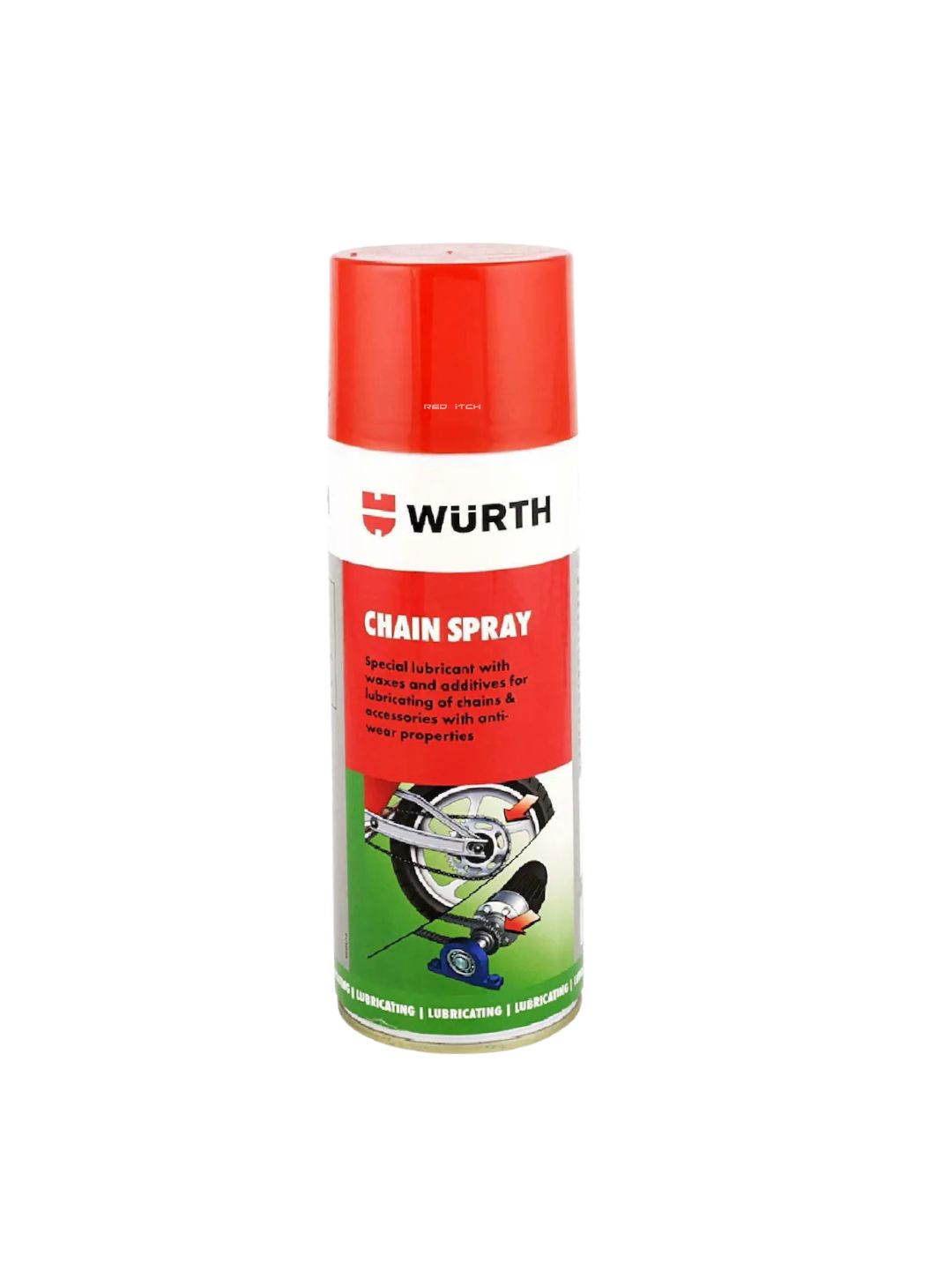 Wurth Chain Spray (150ml), a premium lubricant designed to provide superior protection for motorcycle chains, reducing friction, wear, and extending chain life for smooth and efficient performance.