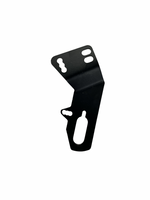 Black metal bracket on a white background