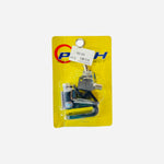 Disc lock for motorcycles/scooters – portable, uses brake-disc holes to block wheel rotation, deters opportunist theft effectively