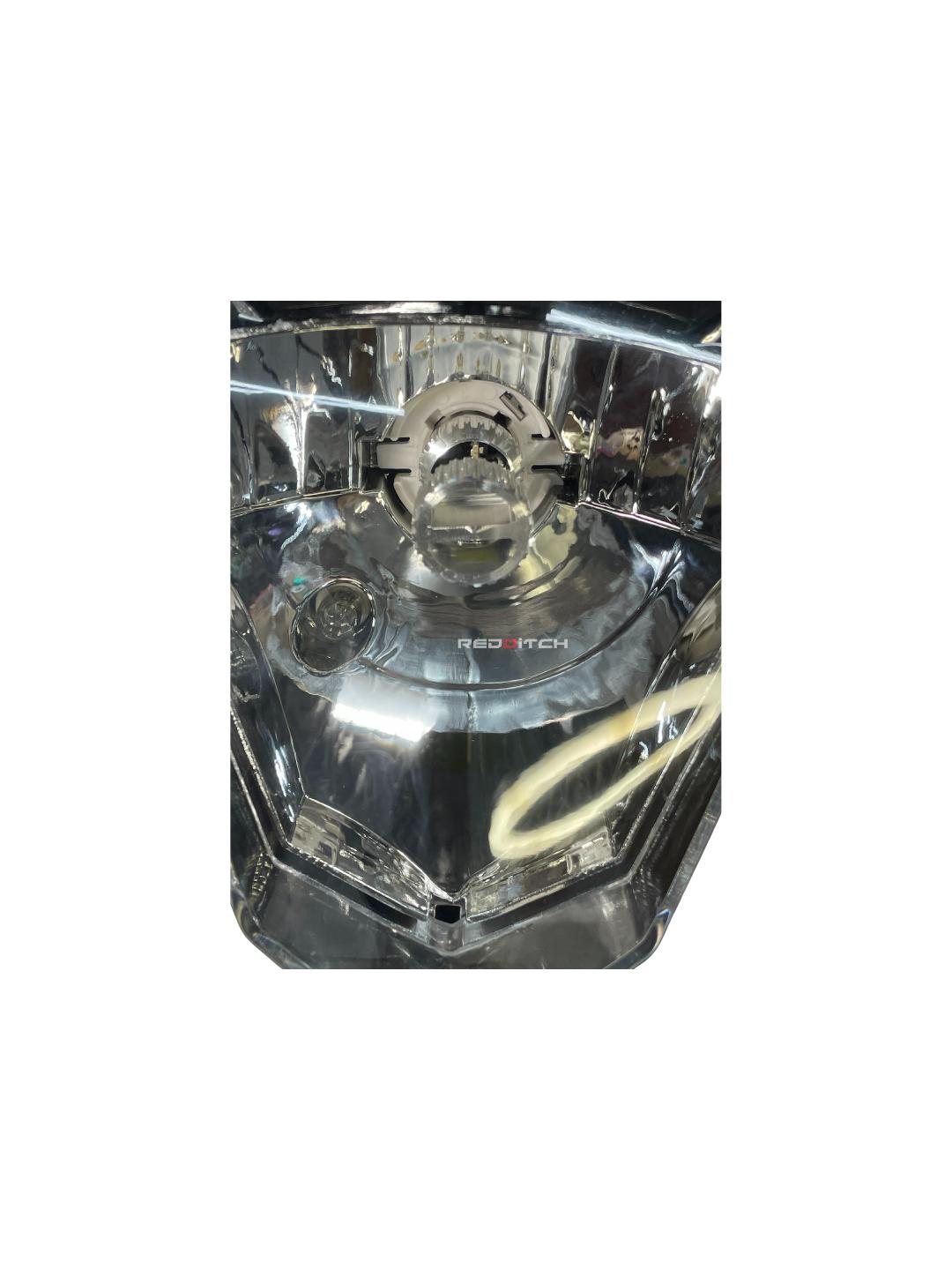 Enduro LED Headlight Kit with wide and bright illumination, designed for enhanced visibility and performance during off-road and night rides.