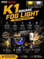 MOTO GENIUS K1 SQUARE FOG W/Y