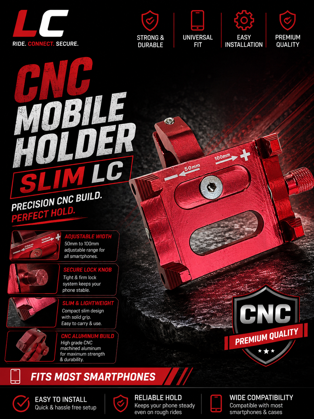CNC MOBILE HOLDER SLIM LC