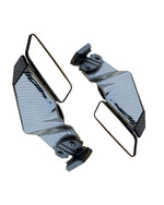 Pair of motorcycle mirrors on a white background