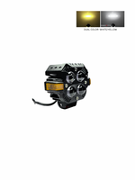 Motorcycle light with dual color options on a white background