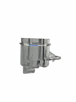 Metallic component on a white background