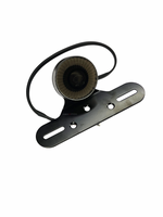 BLACK STEEL WITH LIGHT IN WHITE BACKGROUND