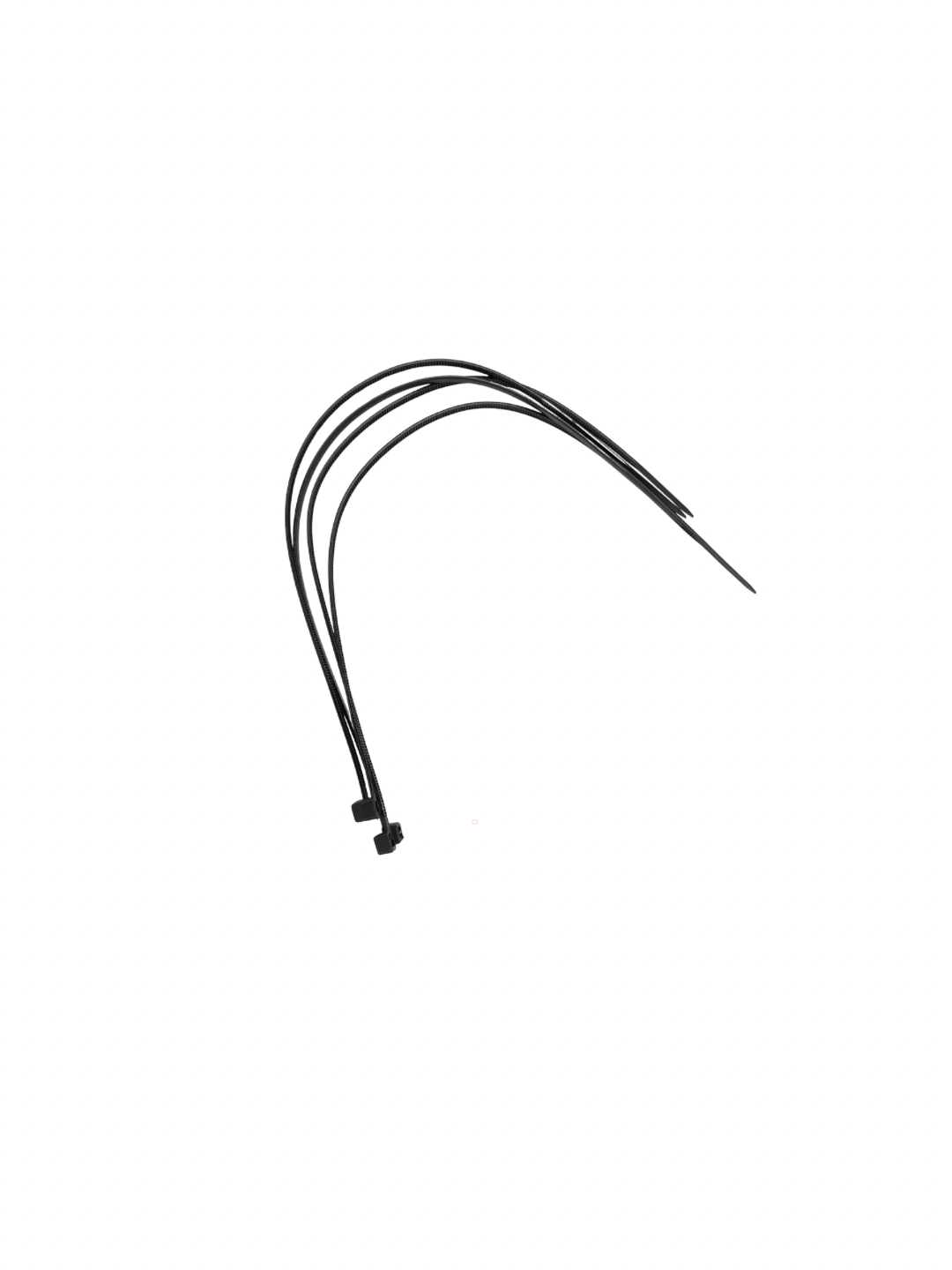 Black hair extensions on a white background