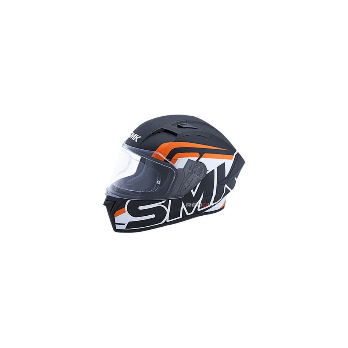 SMK STELLAR SPORTS MATT BLACK WHITE ORANGE