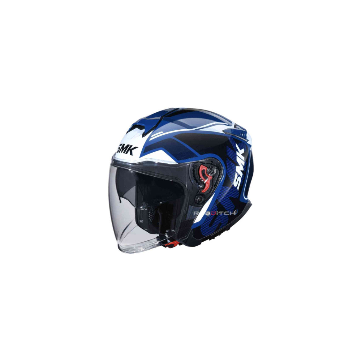 SMK GTJ S01 MATT BLACK BLUE WHITE