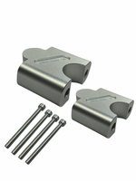 Metal brackets with screws on a white background