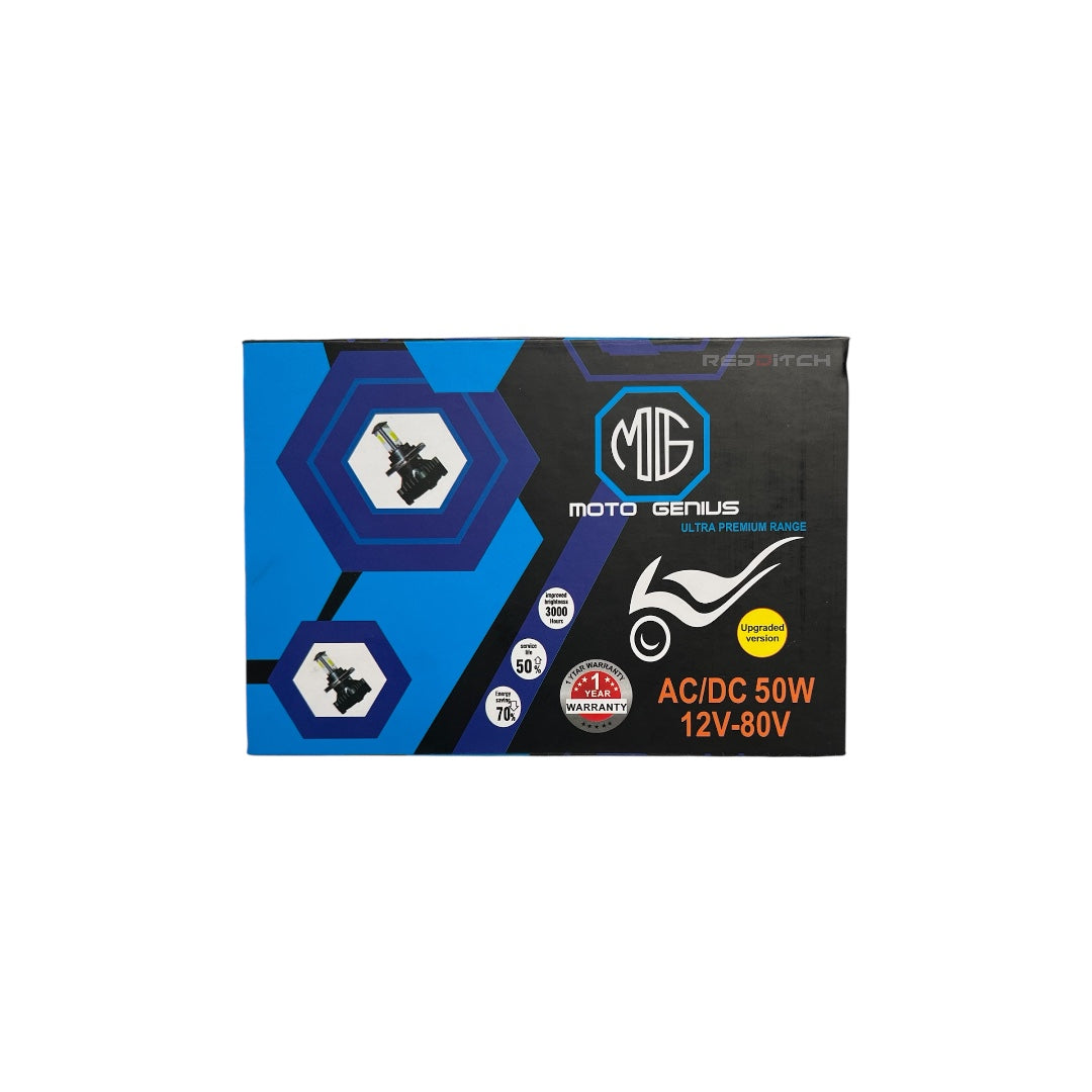 MOTO GENIUS HEADLIGHT LED BULB 50 W