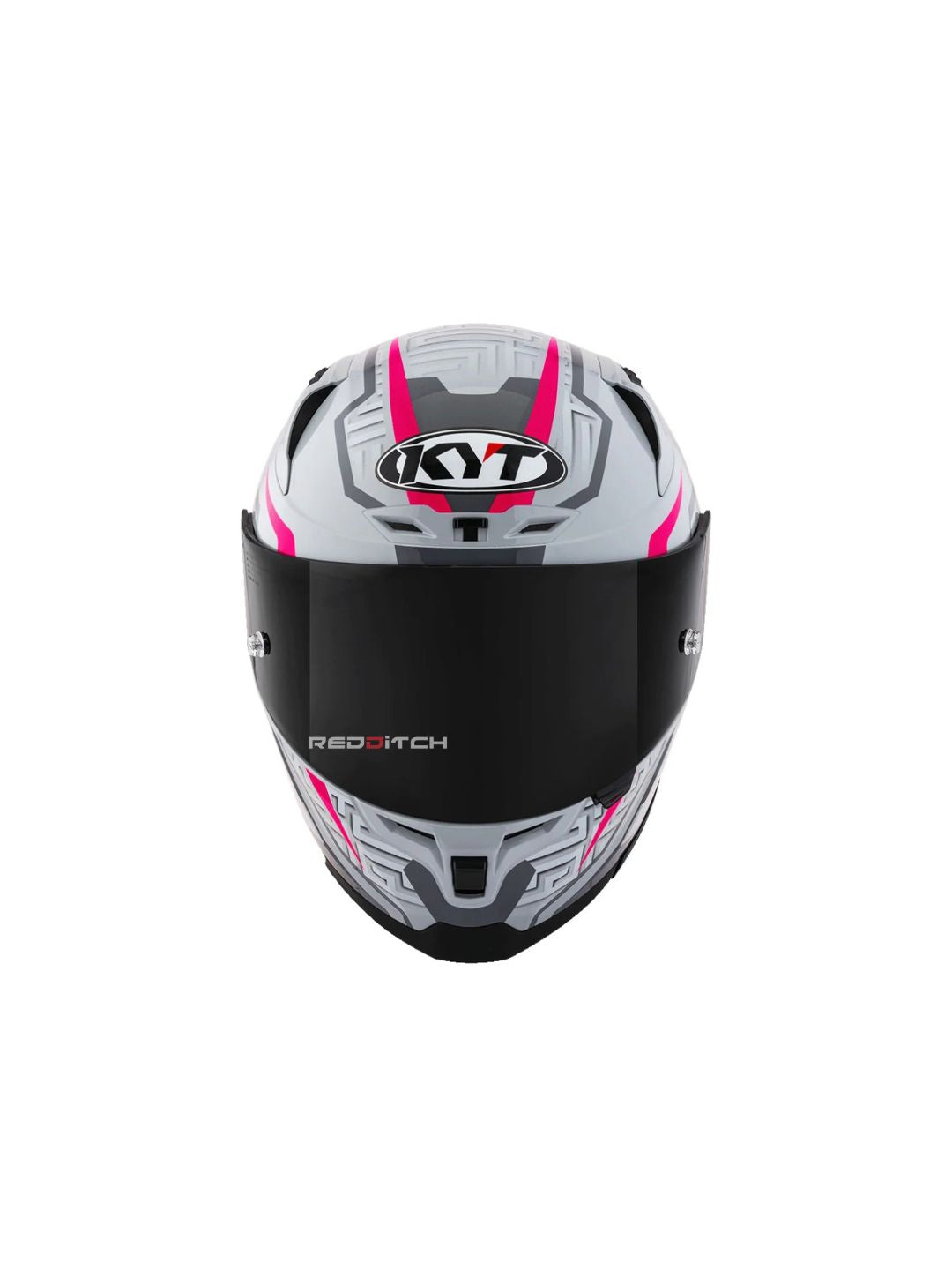 KYT Striker #02 Asphalt Grey/Fuxia, a high-performance motorcycle helmet featuring a bold asphalt grey and fuxia color combination, designed for optimal safety, comfort, and style for road and racing enthusiasts.