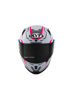 KYT Striker #02 Asphalt Grey/Fuxia, a high-performance motorcycle helmet featuring a bold asphalt grey and fuxia color combination, designed for optimal safety, comfort, and style for road and racing enthusiasts.