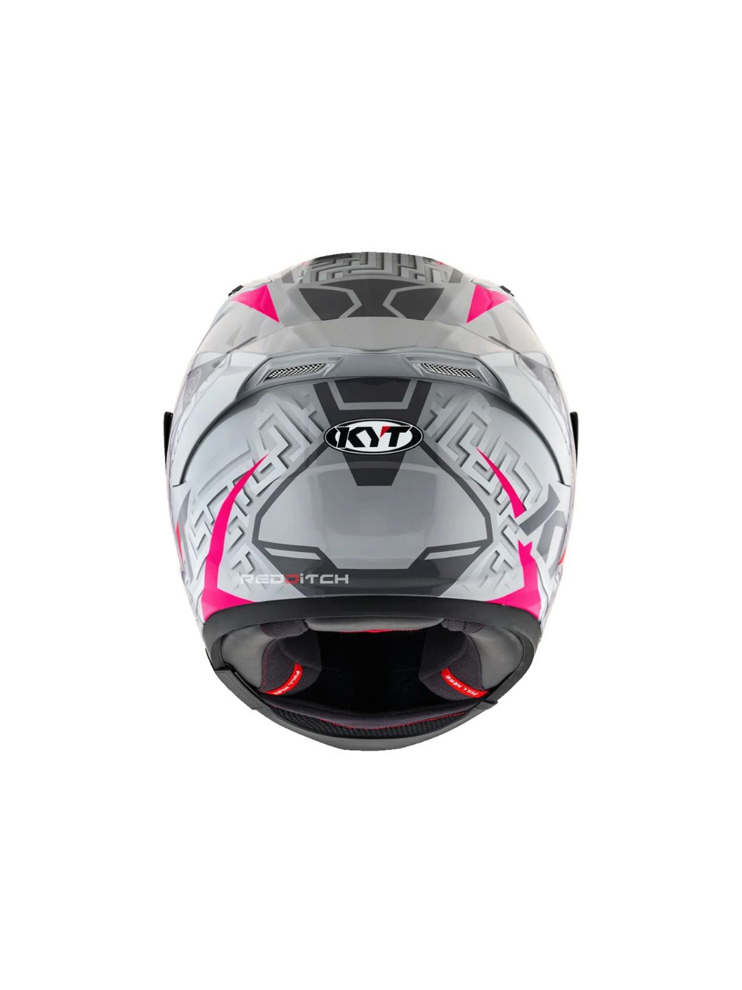 KYT Striker #02 Asphalt Grey/Fuxia, a high-performance motorcycle helmet featuring a bold asphalt grey and fuxia color combination, designed for optimal safety, comfort, and style for road and racing enthusiasts.