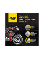 Motomax Liquid Polish (50ml), a premium product designed to restore shine and provide a smooth, glossy finish to your motorcycle, protecting the surface from dirt, dust, and UV damage.