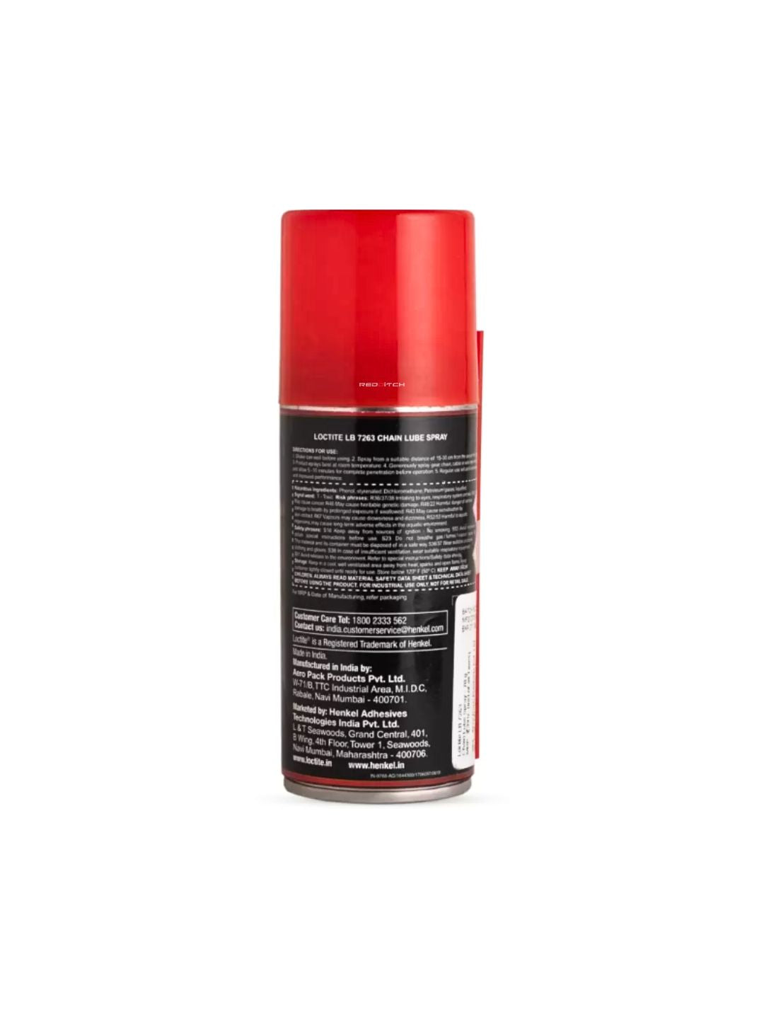Loctite Chain Lube Spray(70g), a high-performance lubricant designed to reduce friction, protect against wear, and ensure smooth operation for motorcycle chains in all conditions.