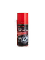 Loctite Chain Lube Spray(70g), a high-performance lubricant designed to reduce friction, protect against wear, and ensure smooth operation for motorcycle chains in all conditions.