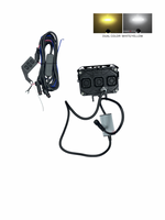 Car light kit with wiring harness on a white background