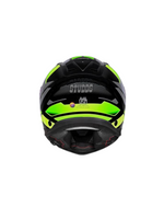 Black and green helmet with 'Studds' branding on a white background