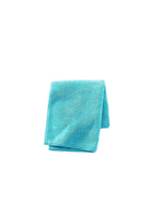 Turquoise towel on a white background