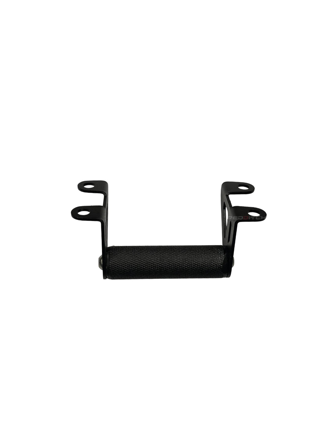 Black metal bracket on a white background